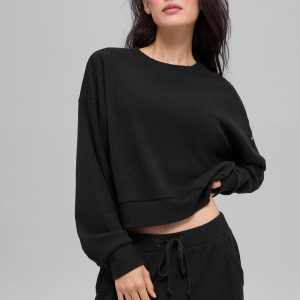 Alo Yoga Muse Crew Neck Pullover - Black