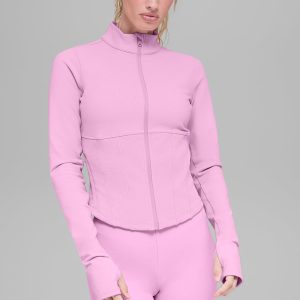 Alo Yoga Airbrush Corset Full Zip Jacket - Candy Heart Pink