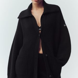 Alo Yoga Cashmere Northstar Long Cardigan - Black