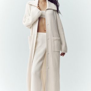 Alo Yoga Cashmere Northstar Long Cardigan - Ivory
