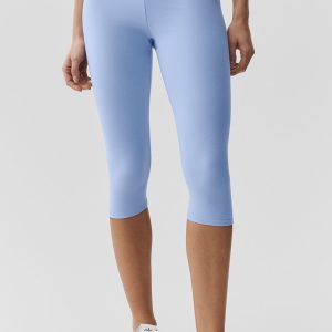 Alo Yoga Alosoft High-Waist Iconic 90's Capri - Light Provence Blue