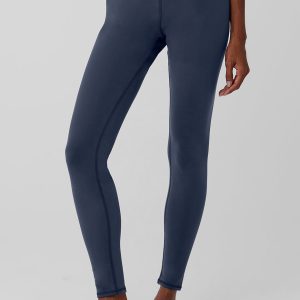 Alo Yoga Airbrush Winter Warm High-Waist Nocturne Legging - Navy