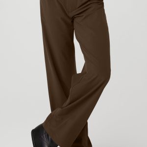 Alo Yoga Mid-Rise Showdown Trouser - Espresso
