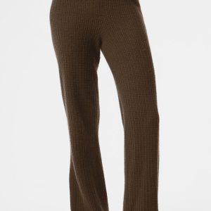 Alo Yoga Cashmere High-Waist Plush Waffle Pant - Espresso
