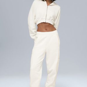 Alo Yoga Polar Fleece Wintry Mix Pant - Ivory