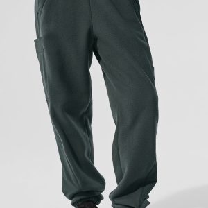 Alo Yoga Polar Fleece Wintry Mix Pant - Charcoal Green