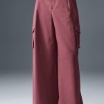 Alo Yoga Show Off Cargo Wide Leg Trouser (Long) - Burgundy Truffle