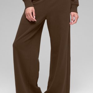 Alo Yoga Serenity Wide Leg Sweatpant - Espresso