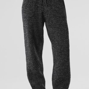 Alo Yoga Marl Sweater Pant - Black Marl