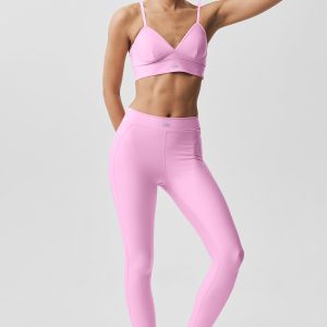 Alo Yoga Airlift High-Waist Love Language Stirrup Legging - Candy Heart Pink