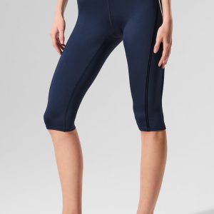 Alo Yoga Airlift High-Waist Line Up Capri - Navy