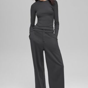 Alo Yoga High-Waist Sweatpant Trouser - Anthracite