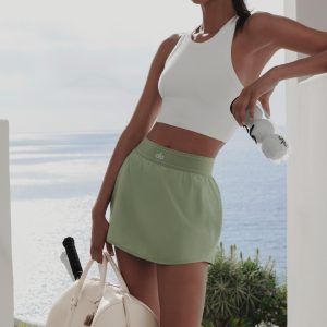 Alo Yoga Match Point Tennis Skirt - Dune Grass