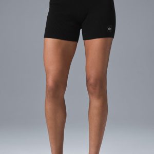 Alo Yoga Scholar Knit High-Waist Short - Black