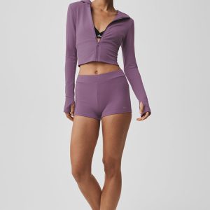 Alo Yoga Sway My Way Micro Short - Plum Kiss