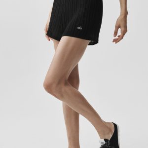 Alo Yoga Sweater High-Waist Sunlit Short - Black