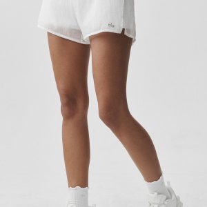 Alo Yoga Mid-Rise Go Time Short - White