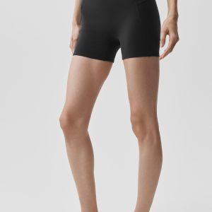 Alo Yoga Airbrush High-Waist Better Together Short - Black/White