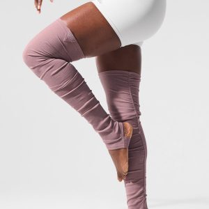 Alo Yoga Goddess Leg Warmers - Smoky Quartz Heather