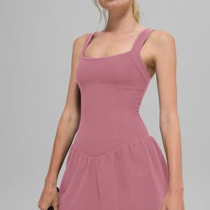 Alo Yoga Alosoft Break Point Tennis Dress - Pink Wild Rose