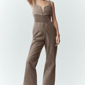 Alo Yoga Wool Blend Bunny Slope Bib - Alpine Cocoa Heather