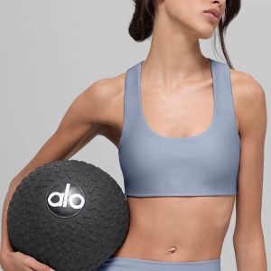 Alo Yoga Airlift Advantage Racerback Bra - Winter Frost