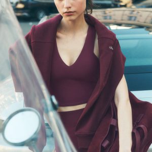 Alo Yoga Airbrush Real Bra Tank - Burgundy