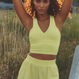 Alo Yoga Airbrush Real Bra Tank - Sunshine