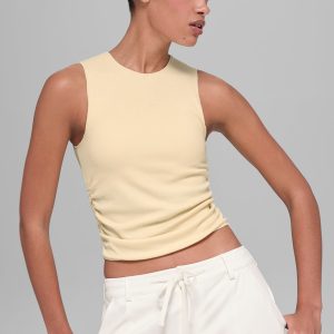 Alo Yoga Ribbed En Pointe Tank - Candlelight Yellow