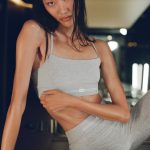 Alo Yoga Alosoft Relay Bra - Athletic Heather Grey/White