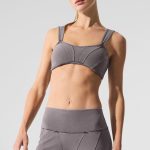 Alo Yoga Washed Alosoft Sunray Bra - Cool Grey Wash