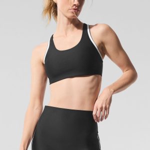 Alo Yoga Airlift Super Sleek Contrast Bra - Black/White