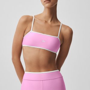 Alo Yoga Airlift Charger Bra - Candy Heart Pink/White