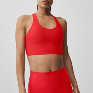 Alo Yoga Airlift Super Sleek Bra Tank - Bright Red