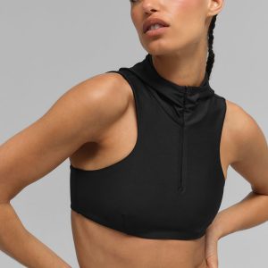 Alo Yoga Airlift Light Speed Hooded Bra - Black