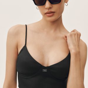 Alo Yoga Linen Blend Riviera Bra - Black